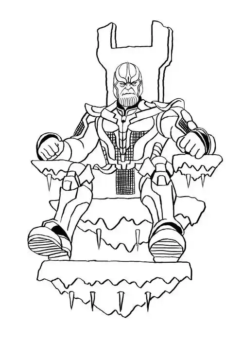 原创作品【漫威灭霸马克笔手绘】灭霸的画法教程灭霸怎么画逼真的灭霸