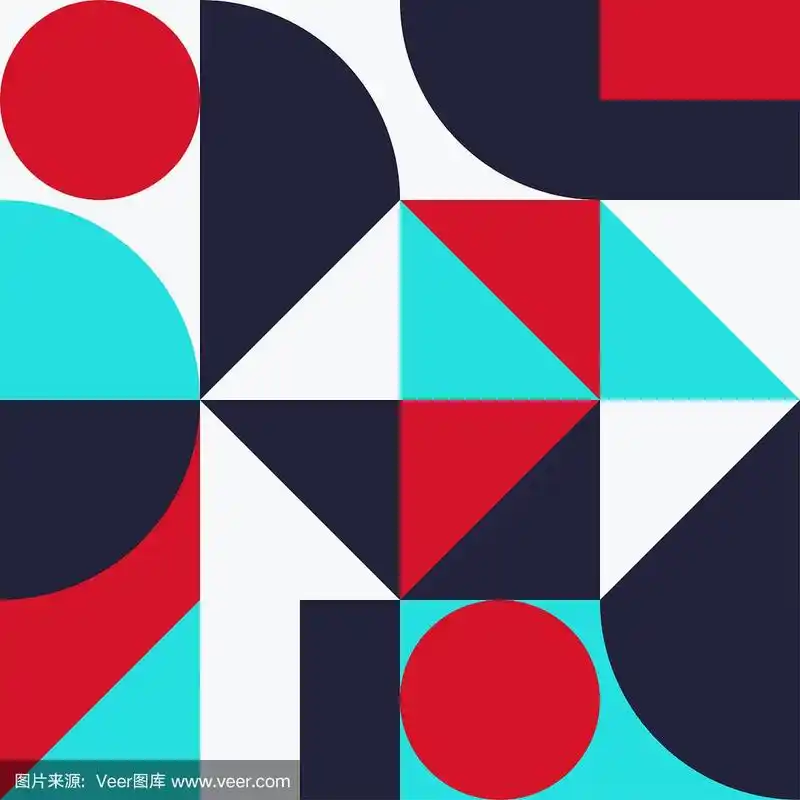 抽象几何图案是现代平面设计的载体