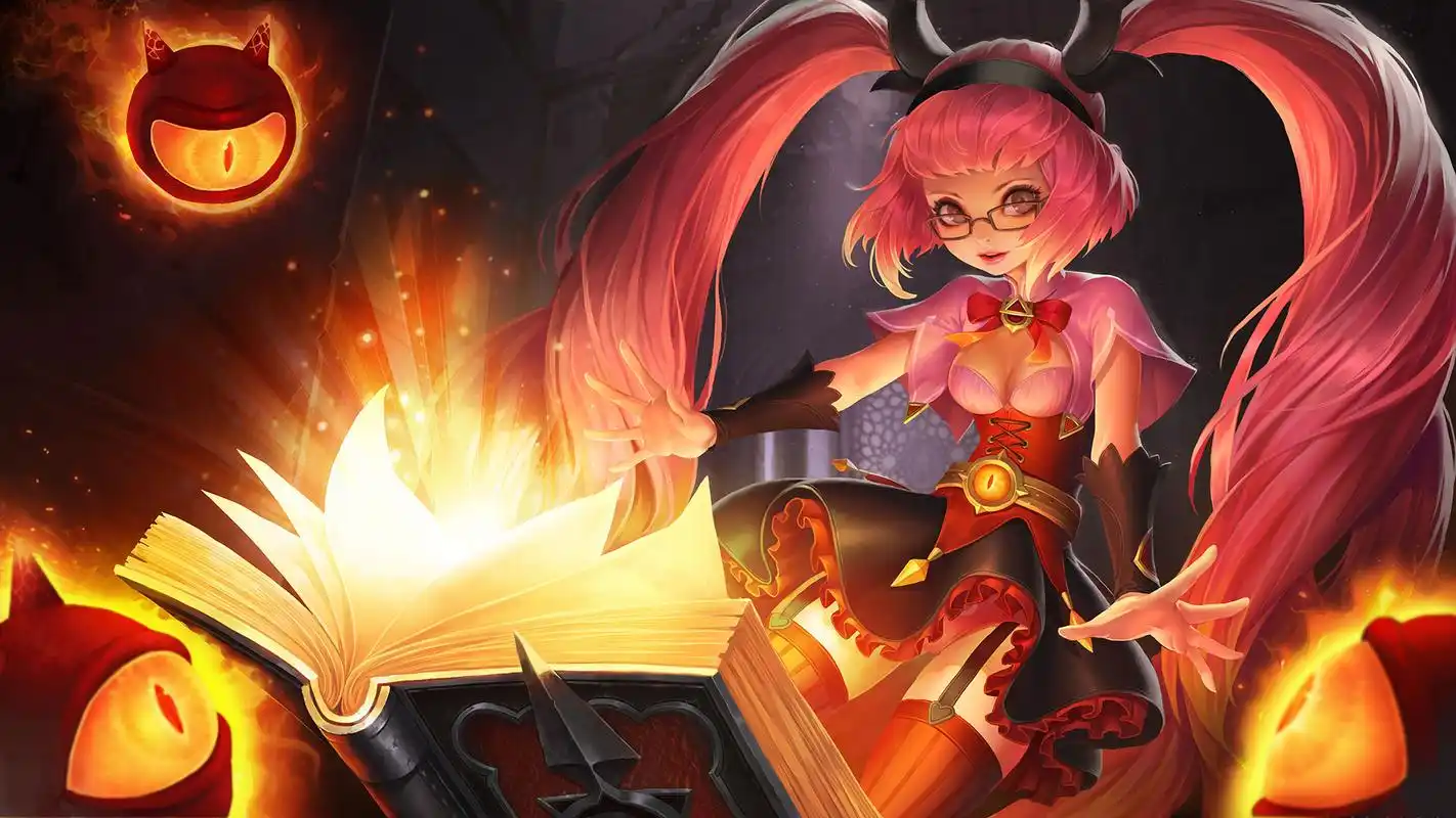 王者荣耀安琪拉暗夜萝莉魔法小厨娘皮肤电脑壁纸