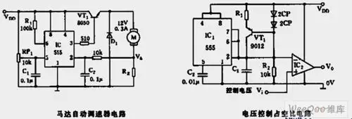 555组成马达自动调速器电路