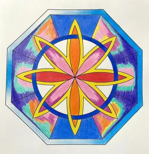 曼陀罗绘画  #绘画  #曼陀罗  #色彩