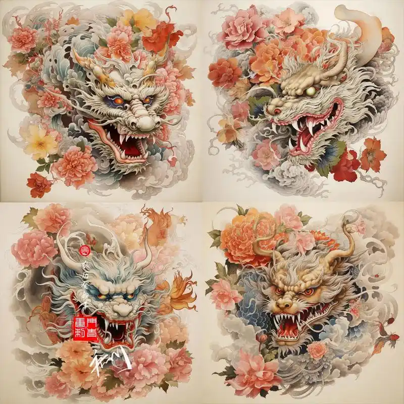 原创手稿分享 新传统手稿 适合大小臂 饕餮#纹身手稿 #ai - 抖音