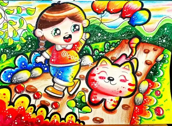 主题儿童画春天