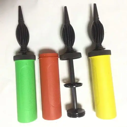 多色气球手推充气筒 充气手动塑料打气筒 手拉塑料气球打气筒批发