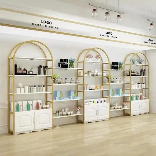 化妆品产品展示柜美容院产品陈列柜多层美妆柜子货架展示架置物架