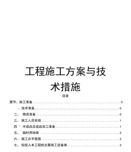 工程施工方案与技术措施模板