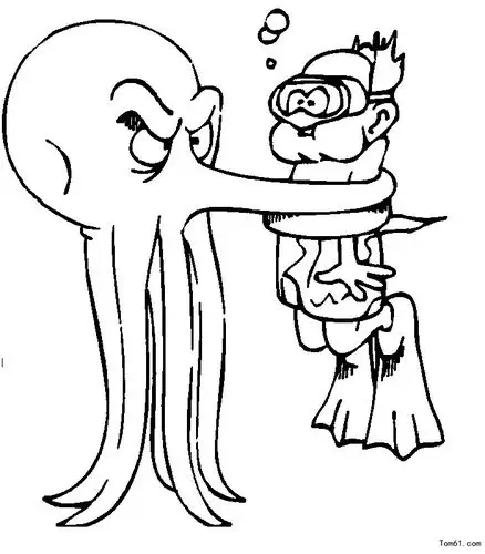 章鱼-简笔画图片-儿童资源网手机版