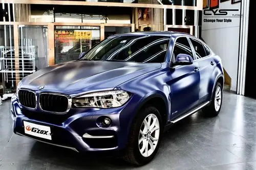 宝马x6电光金属午夜蓝pm220汽车改色车衣裳官网-cys官网