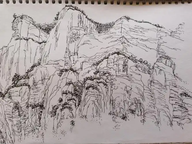 《太行山风景写生》