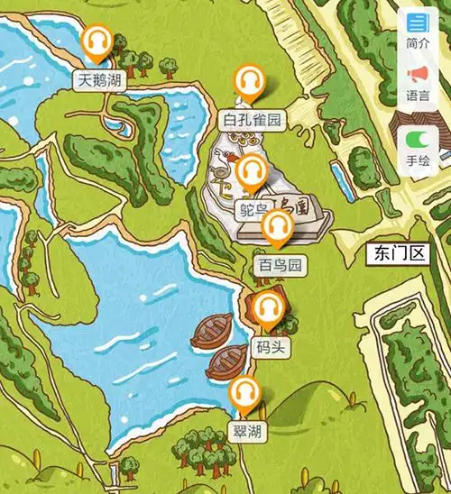 2020年山西4a级太原森林公园手绘地图语音讲解电子导览等智能导览系统