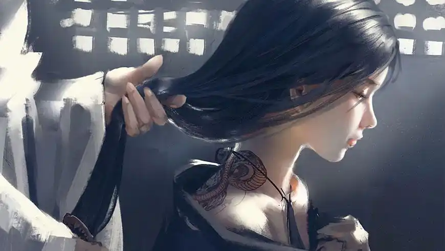 冰公主海琴烟梳头鬼刀漫画原画高清