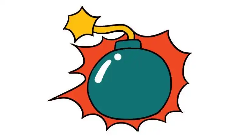 爆炸简笔画彩色