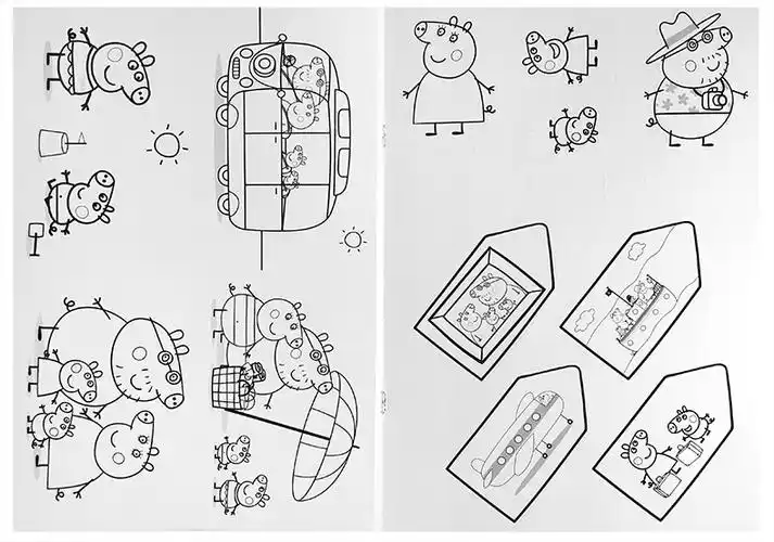 英文原版绘本 粉红猪小妹 peppa pig 小猪佩奇 postcards from peppa