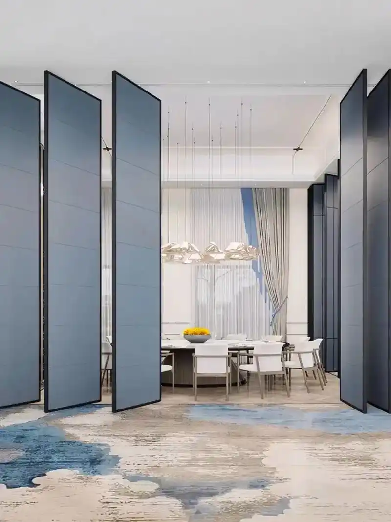 酒店活动隔断墙大堂包间活动屏风酒店装修.