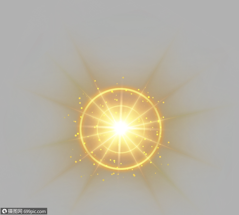 光点金色光环光斑光晕金色光圈光圈