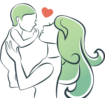 亲吻宝宝的妈妈