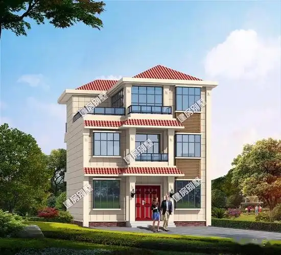 宽10米多的两栋农村别墅生活质量与室外空间也有联系