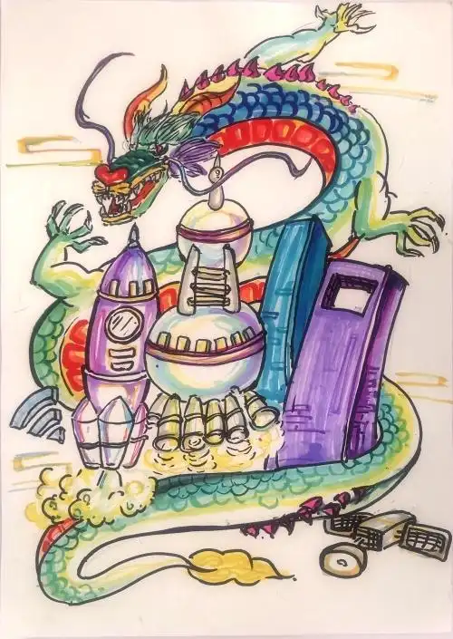 2021年艺术节绘画比赛优秀作品2021级6班周夏语