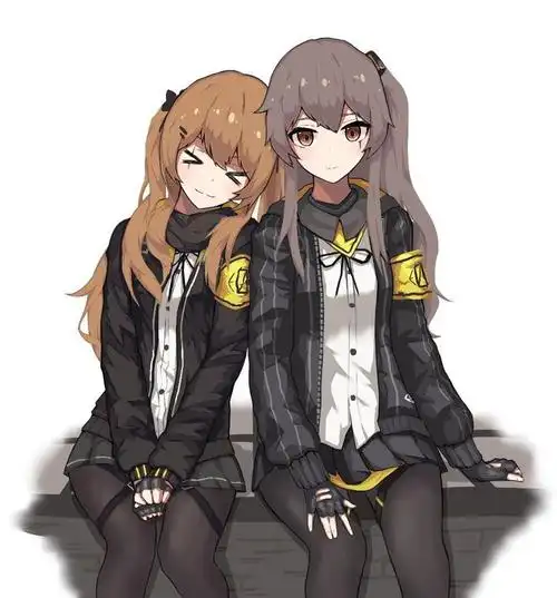 最经典的就是《少女前线》中的ump9和ump45两姐妹了.