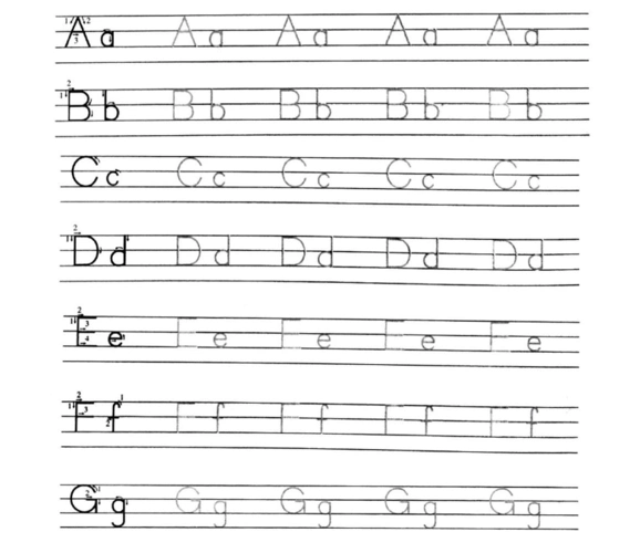 牛津棒棒体-26个英语英文字母描红描写