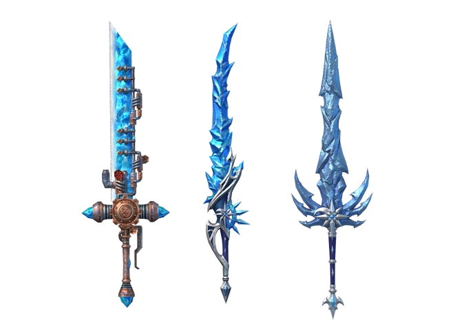 冰雪剑冰之刃冰雪武器寒冰神剑传奇武器冰雪大刀03