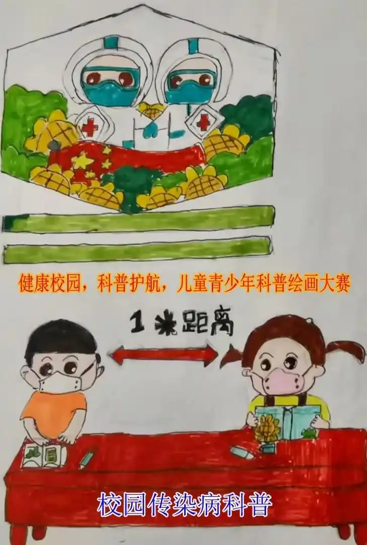 抗击疫情绘画 防控疫情01……澄迈二小,五(5)班来之于小 - 抖音