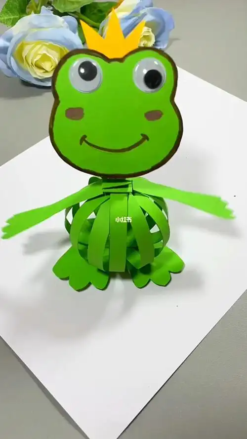 我是快乐的小青蛙  #弹跳小青蛙  #手工  #手工diy  #亲子互动玩具
