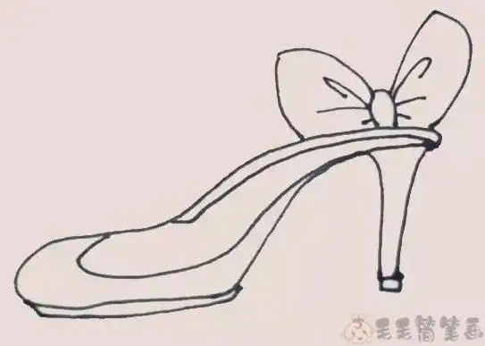 公主鞋子简笔画