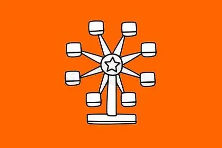 各种摩天轮简笔画简单画法步骤图片大全