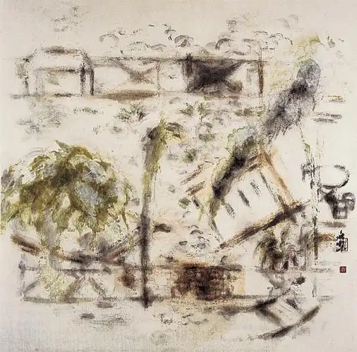 刘文洁  水乡写生(一)  68×68cm