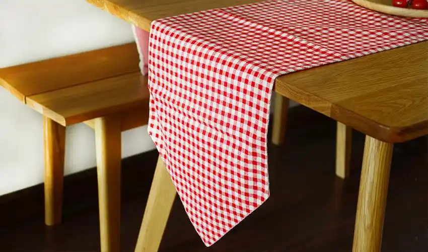 红格子棉麻桌布布艺长方形圆桌布 家用咖啡台布茶几布 一件代发