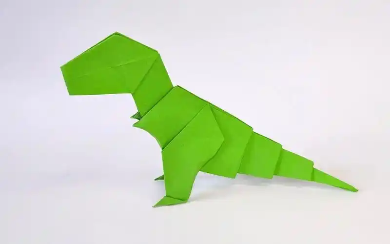 【origami library】霸王龙折纸教程 origami t-rex by jo nakashima