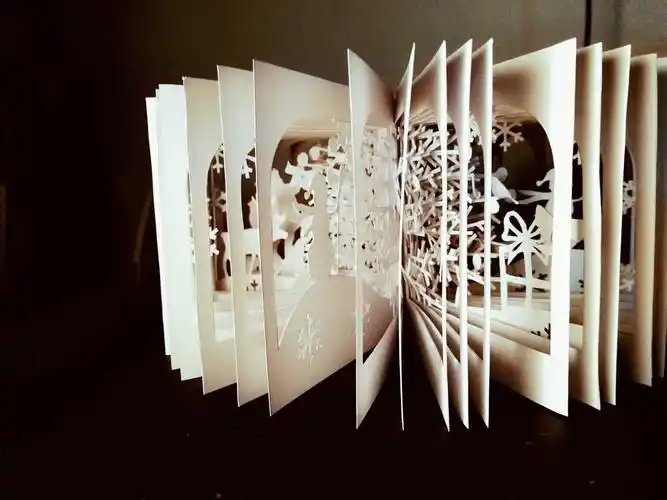 圣诞纸雕|全景纸雕书,将童话制作成现实