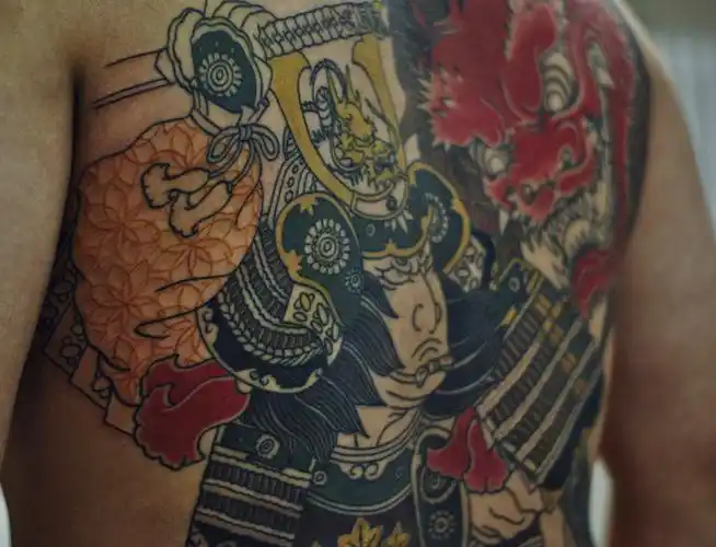 刺青日式刺青武武士刺青未完待续