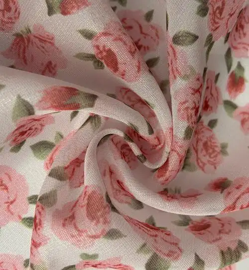 0成交604米厂家直供春夏新品爆款丝绒印花面料吊带衫旗袍连衣裙面料