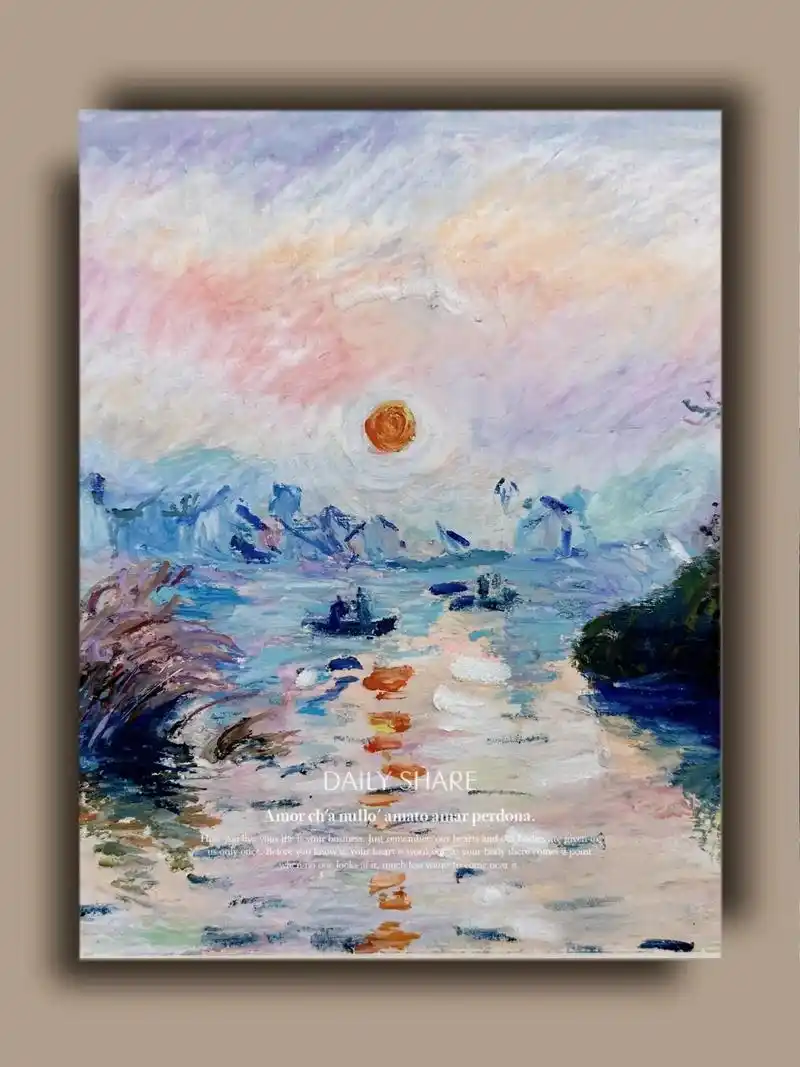 莫奈 #油画棒教程 #零基础学画画  用油画棒临摹大师油画 - 抖音