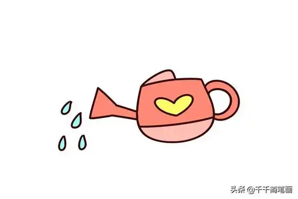 浇花水壶简笔画,怎么画浇花水壶,喷水壶的简笔画(春暖花开～和孩子一