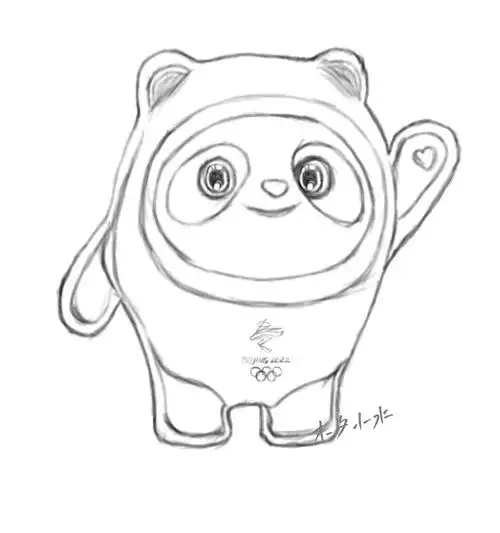 朋友喜欢冰墩墩  br>当然自己也很喜欢93 br>于是我给她画了一个[z