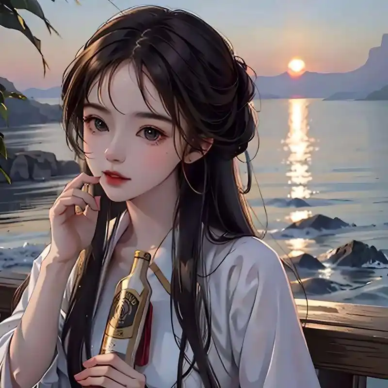 动漫头像|忧郁女头像 一醉,是否能解千愁