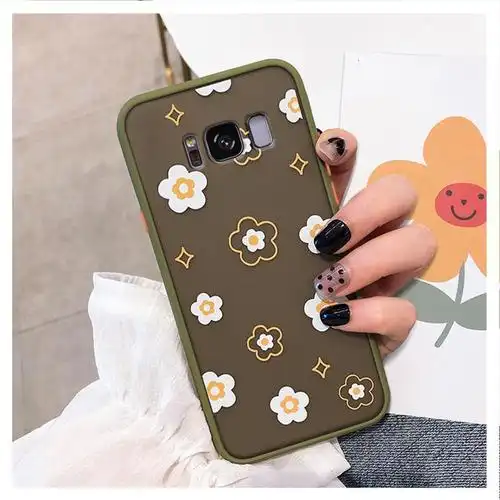 火豹三星s8手机壳个性花朵女款保护套三星s8保护套雏菊潮牌网红磨砂