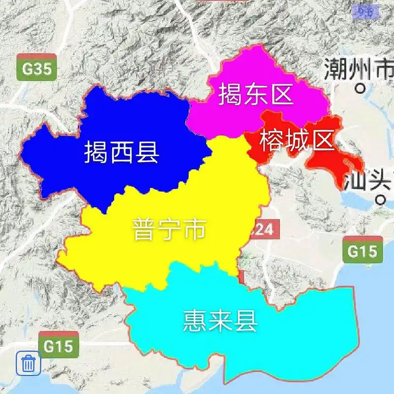 广东省揭阳市地图 1.