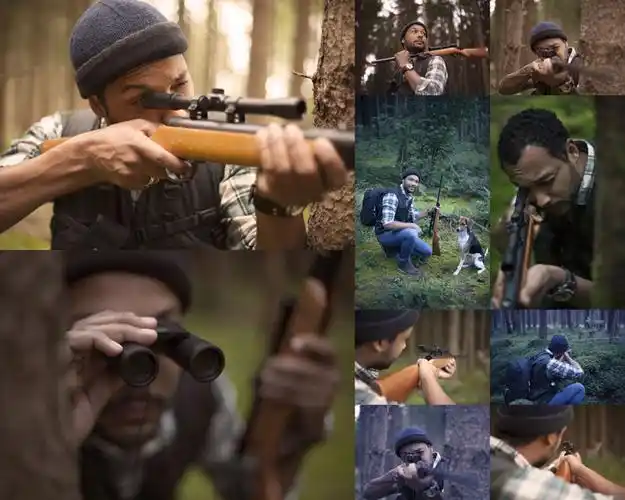 欧美猎人摄影高清图片