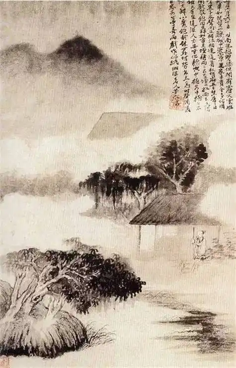 山亭喜雨 石涛(清)淮扬洁秋图 石涛(清)窗读易 石涛(清)石涛笔情恣肆