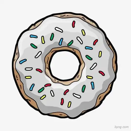 手绘白巧克力甜甜圈