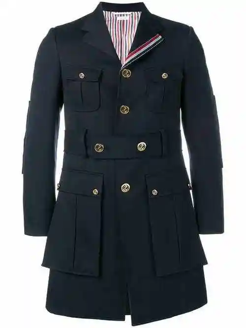 高领口诺福克外套