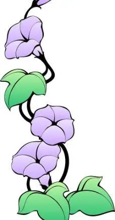 花朵纹样简笔画彩色