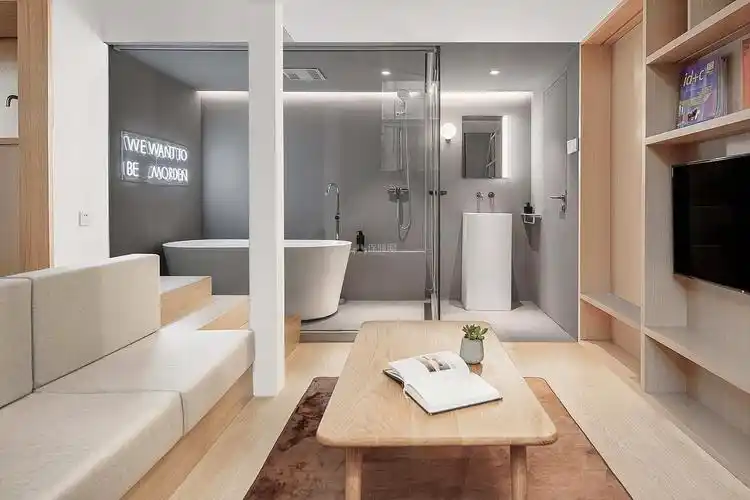 25㎡现代风阁楼小公寓装潢效果图案例_装修案例欣赏-保障网装修效果图