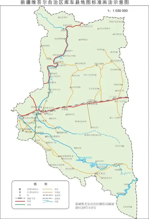 新疆库车县地图