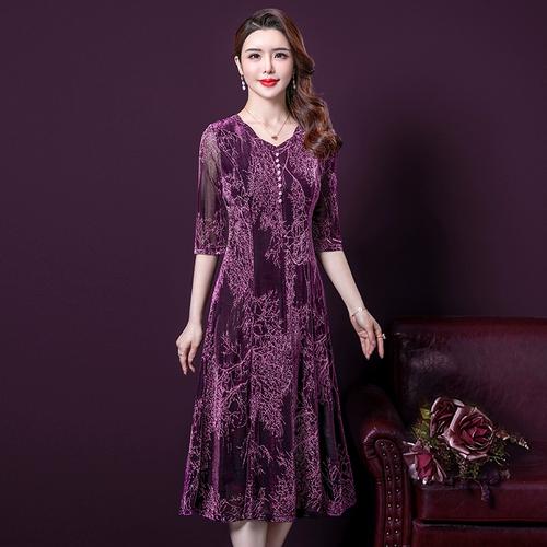 香云纱真丝桑蚕丝真丝中老年大码女装连衣裙清仓妈妈秋装裙子