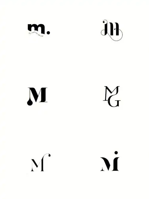 极简字母m元素logo设计灵感分享